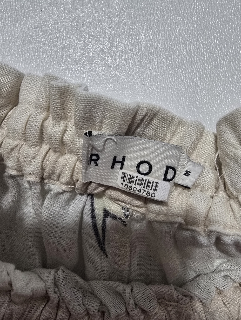 RHODE Audrina Short Off-White Graphic Lilen Size M - Picture 5 of 12
